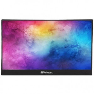 Monitor portátil táctil Verbatim PMT-14, 14 pulgadas, Full HD, IPS, multitáctil 10 puntos, HDR, USB-C, HDMI, negro