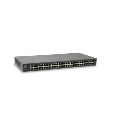 SWITCH LEVEL ONE 50-Port Fast Ethernet Switch, 2 x Gigabit SFP/RJ45 Combo