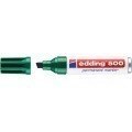 Edding 500 Rotulador Permanente - Punta Biselada - Trazo entre 2 y 7 mm. - Recargable - Secado Instantaneo - Color Verde