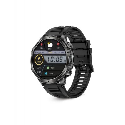 Ksix Venture Smartwatch - Pantalla AMOLED 1,85 TFT - Autonomia Hasta 10 Dias - Modos Deporte y Salud, Llamadas, Asistentes de voz - IP68 - Color Negro