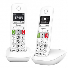 TELEFONO FIJO INALAMBRICO GIGASET E290 DUO TECLAS GRANDES Y PANTALLA DE ALTA VISIBILIDAD 150 CONTACTOS BLANCO L36852-H2901-D202