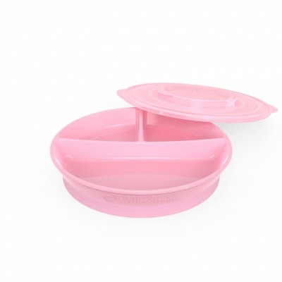 Plato Dividido 6+m Twistshake Rosa