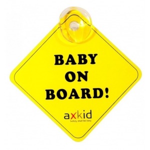 Señal de bebe a bordo de Axkid con ventosa