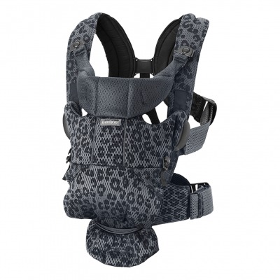 Mochila Portabebés Babybjörn Move Antracita/Leopardo, 3D Mesh