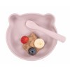 Plato Silicona con ventosa Rosa