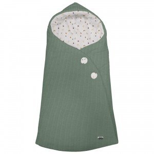 Saco Dydados Capucha Sofia Verde Pelo Estampado