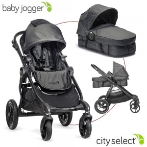 Cochecito Baby Jogger City Select Denim + Burbuja + Manoplas