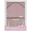 Capa de Baño Interbaby 1x1 Puntos Muselina Rosa