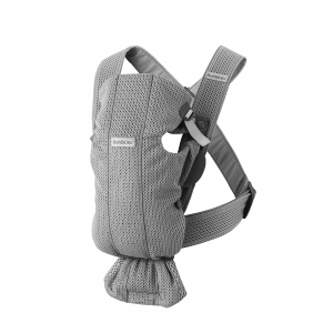 Mochila Porta Bebé Mini BabyBjörn Material: Tejido Mesh, Color: Gris