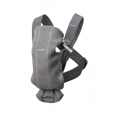Mochila Porta Bebé Mini BabyBjörn Material: Tejido 3D Jersey, Color: Gris oscuro