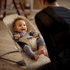 Hamaca Bliss BabyBjörn Tejido Woven Beige Gris Oscuro
