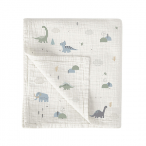Muselina Bambu 120 x 120 Bimbidreams Trex B/Verde