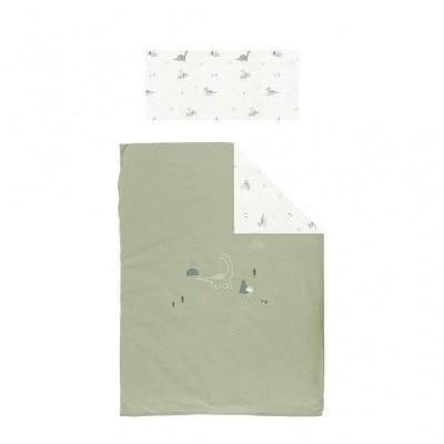 Funda Nórdica + Protector + Funda Almohada bimbidreams 100X135 Trex Verde
