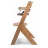 Trona de madera Osann Jill Natural con Cojín Gris
