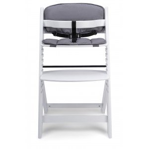 Trona de madera Osann Jill Blanca con Cojín Gris