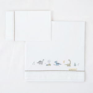 Sábana Cuna 120x60 Bimbidreams Trex Blanco Verde