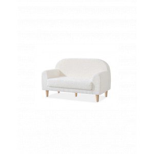 Sofá infantil doble en tela borreguillo blanco · Code Due SL122TB-211