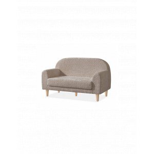 Sofá infantil doble en tela borreguillo beige · Code Due SL122TB-253