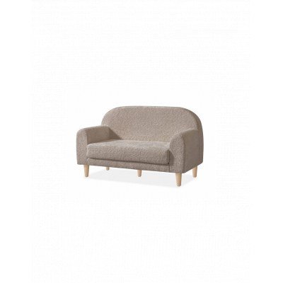 Sofá infantil doble en tela borreguillo beige · Code Due SL122TB-253