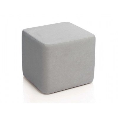 Puf tapizado en tela Grey · Alondra