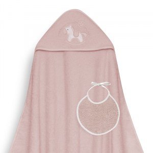 Capa de Baño Interbaby Caballito + Babero 1X1 Rosa Maquillaje