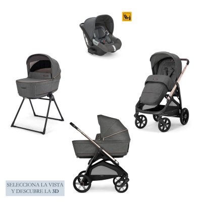 Cochecito Inglesina Aptica 2025 System Quattro Darwin Velvet Grey