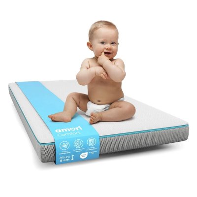 Colchón de Cuna Babykeeper 8 cm Amori Comfort 120 X 60