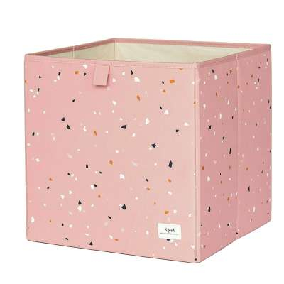 Cubo Plegable Rosa con motas