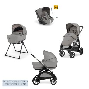 Cochecito Inglesina Aptica 2025 System Quattro Darwin Recline Platinum Grey