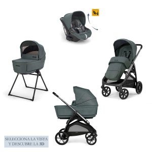 Cochecito Inglesina Aptica 2025 System Quattro Darwin Recline Emerald Green