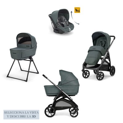 Cochecito Inglesina Aptica 2025 System Quattro Darwin Recline Emerald Green