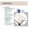 Carrito Trio Bellagio con capazo Flexi y First-Seat Recline Amber Glow