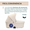 Carrito Trio Bellagio con capazo Flexi y First-Seat Recline Amber Glow