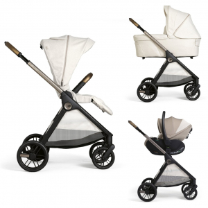 Carrito Trio Bellagio con capazo Flexi y First-Seat Recline Amber Glow