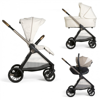 Carrito Trio Bellagio con capazo Flexi y First-Seat Recline Amber Glow