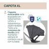Carrito Trio Bellagio con capazo Flexi y First-Seat Recline Black Satin