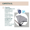 Carrito Trio Bellagio con capazo Flexi y First-Seat Recline Lunar Rock
