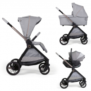 Carrito Trio Bellagio con capazo Flexi y First-Seat Recline Lunar Rock