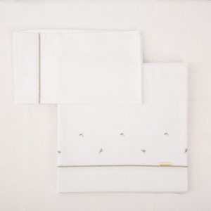 Sábana de Cuna de Punto Algodón 120 x 60 Bimbidreams Cornelia Verde