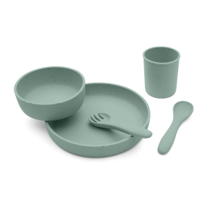 Vajilla 5 Piezas Kikka Boo Platinium Silicona Menta