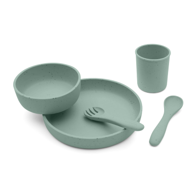 Vajilla 5 Piezas Kikka Boo Platinium Silicona Menta