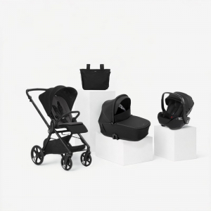 Carrito Trio Muum + Capazo Sleep + Portabebé Kombibaby Coal
