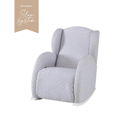 MECEDORA LACTANCIA FLOR SLOW SYSTEM BLANCO GALAXY GRIS MICUNA