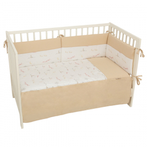 Edredón y Protector Bimbidreams 120x60 Campo Blanco Lino