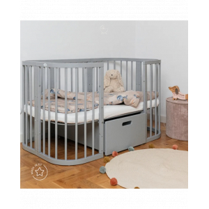 Cuna evolutiva Waldin 7 en 1 gris