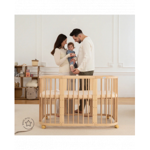 Cuna evolutiva Waldin 7 en 1 color madera natural