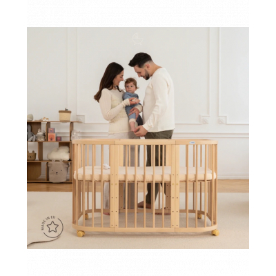 Cuna evolutiva Waldin 7 en 1 color madera natural