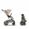 Cochecito Duo Balios S LUX BLK con Capazo Plegable Cybex Almond Beige