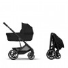 Cochecito Duo Balios S LUX BLK con Capazo Plegable Cybex Moon Black