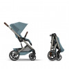 Cochecito Duo Balios S LUX BLK con Capazo Plegable Cybex Stormy Blue